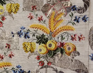 Court Dress Ensemble; Mantua (detail)